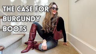 FALL BOOTS  Best Elegant Color Combos With Burgundy Boots [upl. by Trahurn]