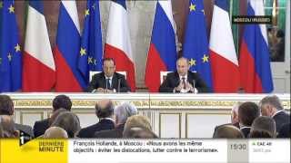 France Russie 2013  Entre Hollande et Poutine ça sent le gaz  280213 [upl. by Coppinger]