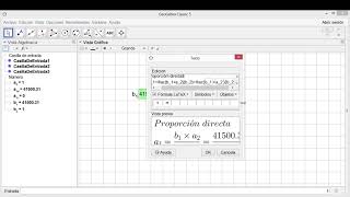 Simulacion en GeoGebra para obtener la proporción directa e inversa [upl. by Knutson]