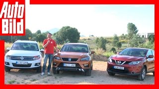 Ateca vs Tiguan vs Qashqai 2016  Seat´s Ateca im SUVVergleich [upl. by Ylsew]