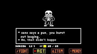 UNDERTALE Sans Pacifist fight fangame Also extra encounter [upl. by Romney763]