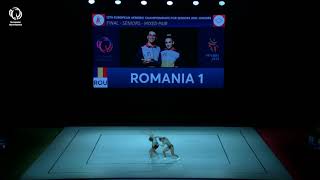 Sarmiza NICULESCU amp David GAVRILOVICI ROU  2021 Aerobics Europeans Mixed Pairs final [upl. by Ingeborg]