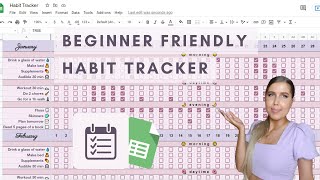 How To Create Habit Tracker with Google Sheets  FREE TEMPLATE [upl. by Perry762]