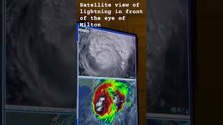 Hurricane Milton Satellite view of lighting strikes [upl. by Nnaeitak]