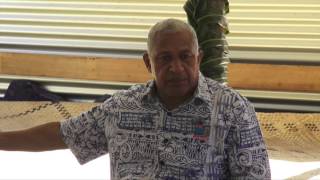 Fijian Prime Minister Voreqe Bainimarama visits Naigani Village in Batiki Island [upl. by Helaine]