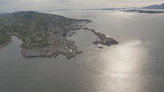 De syv søstre Helgelandsbrua Sandnessjøen  Flying Over Norway [upl. by Netti561]