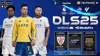 DLS 25 DOWNLOAD MEDIAFIRE OFFLINE COM NARRAÇÃO E MODO CARREIRA ATUALIZAÇÃO DREAM LEAGUE 2024 [upl. by Ettezil]