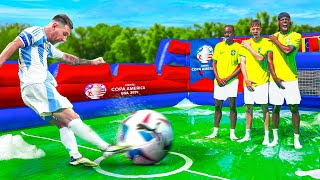 COPA AMERICA 2024 SLIP N SLIDE FOOTBALL MATCH [upl. by Sacram768]