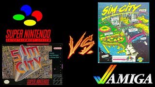 SimCity Port Comparison  Super Nintendo vs Amiga [upl. by Aidnahs]