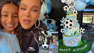 Khloe Kardashian Celebrates Niece Dream Kardashian A Soccer Themed 8th Birthday Bash [upl. by Hackett962]