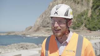 SH1 Kaikoura Connecting communities – Ohau seawall – December 2017 [upl. by Aicil]