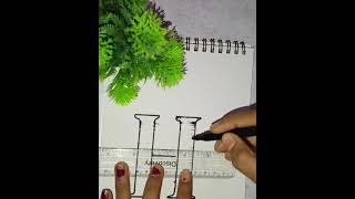 H likhane ka asan tarika step by step simpledrawingstepbystep art shortdrawing [upl. by Annaoi]