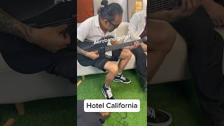 Using AeroBand guitar and pocket drum to play Hotel California music guitar drum camping tech [upl. by Knowle]