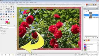 GIMP Create a simple frame around a photograph [upl. by Ime]