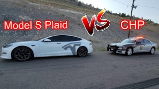 Tesla Model S Plaid Easily Outran Colorado State Patrol [upl. by Greggory]