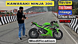 Kawasaki Ninja 300 Fully Modified 🥵 full System exhaust  Review  price in India  so loudest [upl. by Linder]