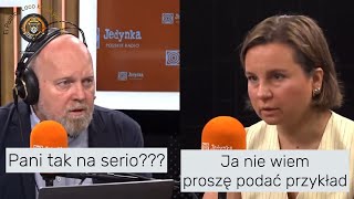 Ministressa Zielińska poległa na pierwszym pytaniu redaktora radiowej jedynki [upl. by Ecitnirp]