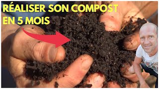 RÉALISER SON COMPOST EN 5 MOIS  Déchets de cuisine déchets végétaux etc [upl. by Osmund483]