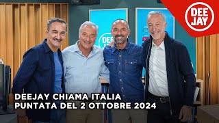 Deejay Chiama Italia  Puntata del 2 ottobre 2024  Ospite Riccardo Patrese [upl. by Magen]