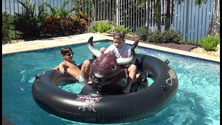 Cousin in the Pool with the Bull [upl. by Yhtir]