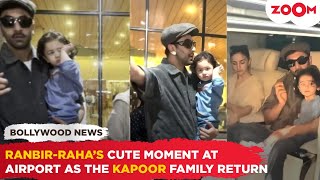 Alia Bhatt and Ranbir Kapoor return to Mumbai with Raha fatherdaughter bond STEALS the spotlight [upl. by Yesnnyl146]