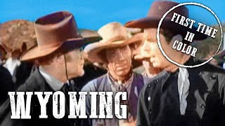 Wyoming  COLORIZED  Bill Elliott  Full Western Movie  Free Cowboy Film [upl. by Drarig103]