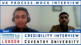 Coventry University Credibility Interview Questions  Mock Pre CAS interview [upl. by Culosio]