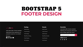 Professional Bootstrap 5 Footer Design  How to create Responsive Footer [upl. by Otecina577]