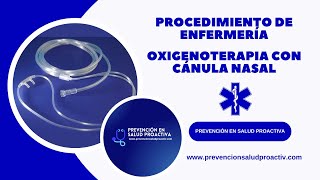 🫁OXIGENOTERAPIA con CÁNULA NASAL🩺 [upl. by Ihcur]