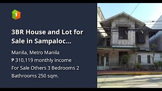 3BR House and Lot for Sale in Sampaloc Manila [upl. by Slrahc34]