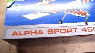 Eflite Alpha 450 Sport ARF Unboxing [upl. by Gnourt]