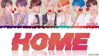 BTS 방탄소년단  HOME Lyrics Color CodedHanRomEng [upl. by Ellenig]