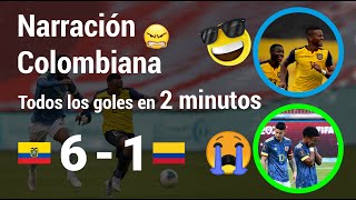 Ecuador 6  1 Colombia  Goles de Ecuador con Narración Colombiana  Eliminatorias qatar 2022 [upl. by Lepine]