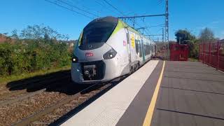 Gare de Montbard  Regiolis Ouigo VC et TGV Lyria [upl. by Trinl]