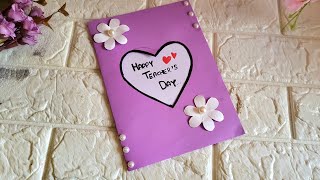 Teachers day card  Easy andq Beautiful Teachers day greeting card  How to make teachers day card [upl. by Ecnadnac960]