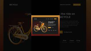 Bicycle Web Ui Design  Bicycle Landing Page shortsfeed [upl. by Helen]