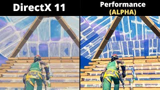 Fortnite DirectX 11 vs Performance Mode ALPHA  FPS BOOST [upl. by Wilber]