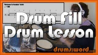 ★ Welcome To Paradise Green Day ★ Drum Lesson  How To Play Drum FILL Tre Cool [upl. by Atinuhs]