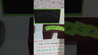 Happy Teachers day card how to make [upl. by Kanal]