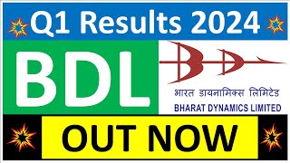 BDL q1 results 2024  Bharat Dynamics Ltd q1 results  BDL Share News  BDL Share latest news today [upl. by Ttocserp]