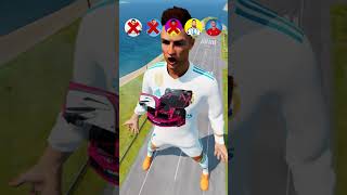 🚘CR7 vs Messi vs Haaland vs Mbappe vs Ronaldo Characters ⚽️beamngdrive football shorts simulator [upl. by Rojas]