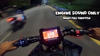 KTM DUKE 390 NIGHT RIDE WITH PURE SOUND  Engine Sound Only [upl. by Neeloj]