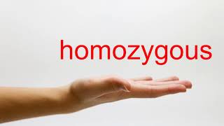 How to Pronounce homozygous  American English [upl. by Moorish539]