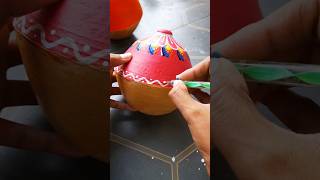 Clay piggy bank decoration claycraft piggy piggybank mandala art status shortvideo [upl. by Benil]