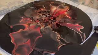 509 Mesmerizing Fluid Art Black Base amp Southwest Colors [upl. by Rodman467]