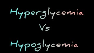 hyperglycemia vs hypoglycemia  blood sugar level  diabetes [upl. by Attehcram340]