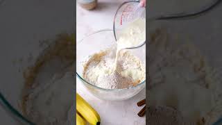 Easy vegan banana cake veganbaking cake [upl. by Atelra]