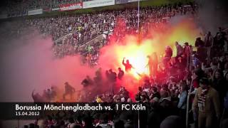 HD Borussia Mönchengladbach vs 1 FC Köln  Pyroaktion Bengalo Pyro [upl. by Yeliac899]