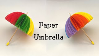 How to make paper umbrella  easy paper crafts for kids [upl. by Laucsap]