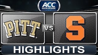 Pittsburgh vs Syracuse  2014 ACC Basketball Highlights [upl. by Arlana661]